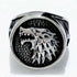 Bague Loup pour Homme (Acier)